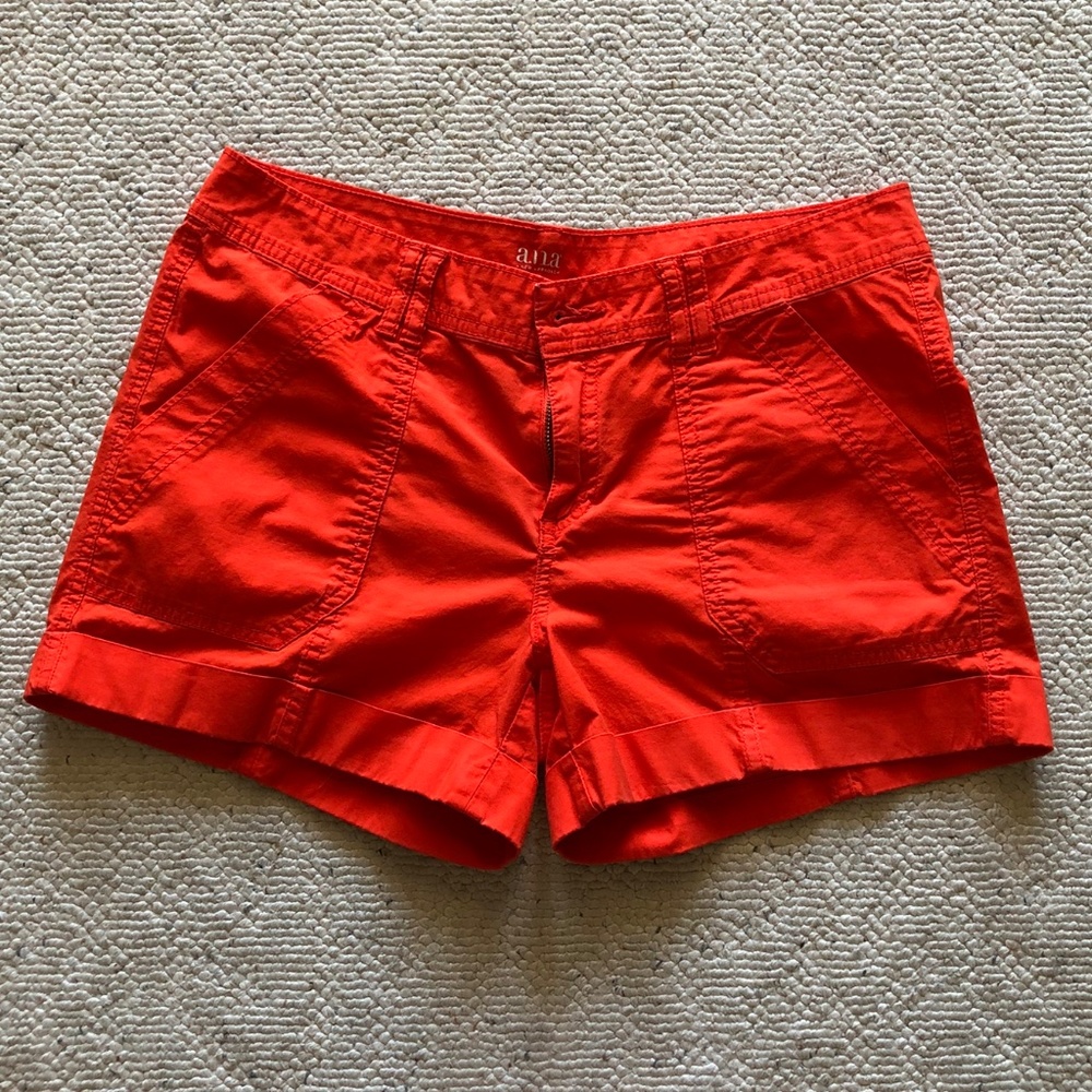 A.N.A Red Cotton Blend Women's Shorts